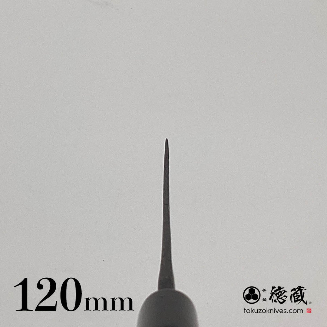 Tokuzo Carbon White Steel Black Finish Nakiri Knife Sakura Handle