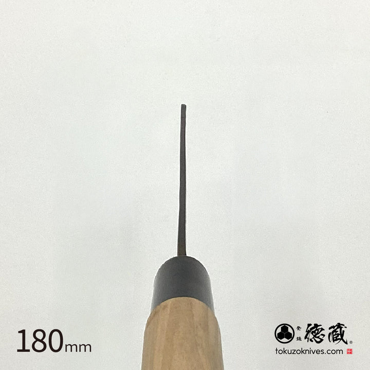 Tokuzo Carbon White Steel No. 2 Black Finish Kiritsuke Knife Sakura Handle