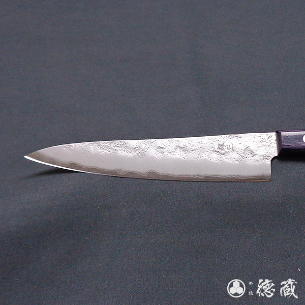 Stainless Silver Steel No. 3 Pearskin Finish Petty / Paring Knife Purple Handle