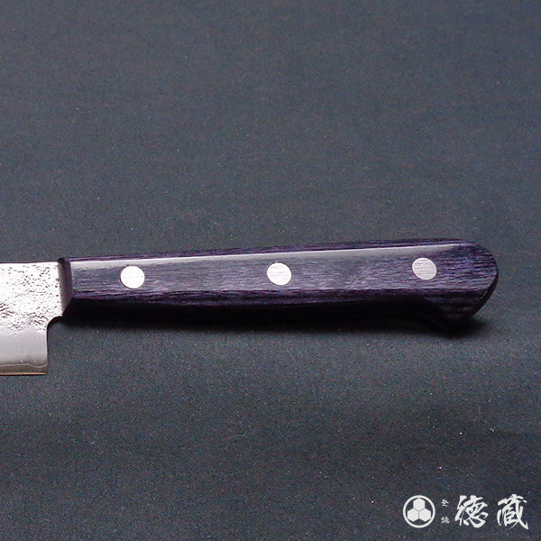 Stainless Silver Steel No. 3 Pearskin Finish Petty / Paring Knife Purple Handle