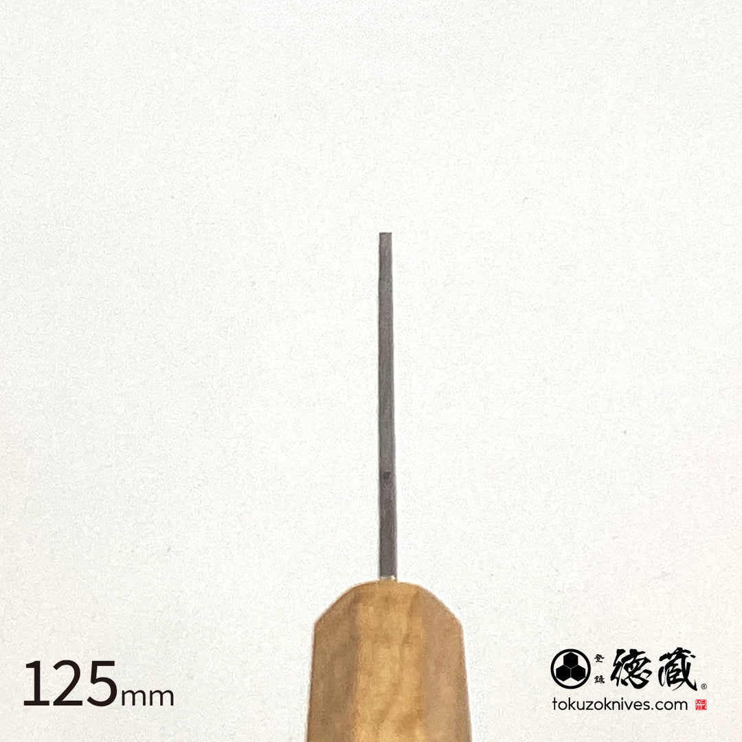 Stainless Silver Steel No. 3 Petty /Paring Kiritsuke Knife Pearskin Finish Olive Wood Handle