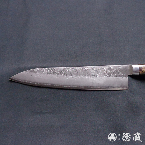 Stainless Silver Steel No. 3 Pearskin Finish Gyuto Knife (Chef's Knife) Dark Brown Handle Muzzle：Tomoguchi