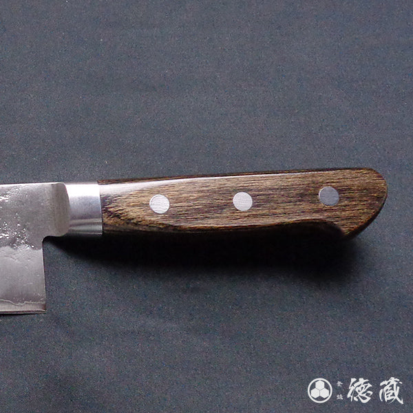 Stainless Silver Steel No. 3 Pearskin Finish Gyuto Knife (Chef's Knife) Dark Brown Handle Muzzle：Tomoguchi
