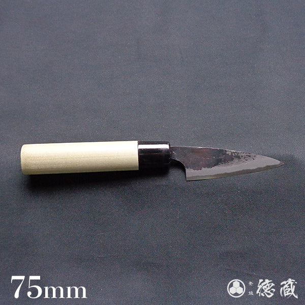 Carbon Blue Steel No. 2 Black Finish Koyanagi Knife Magnolia Handle