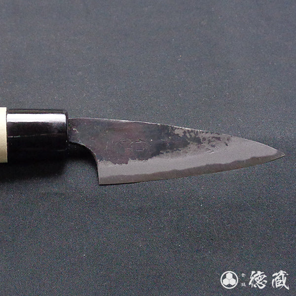 Carbon Blue Steel No. 2 Black Finish Koyanagi Knife Magnolia Handle