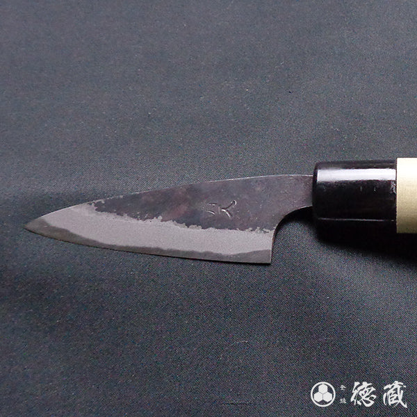 Carbon Blue Steel No. 2 Black Finish Koyanagi Knife Magnolia Handle