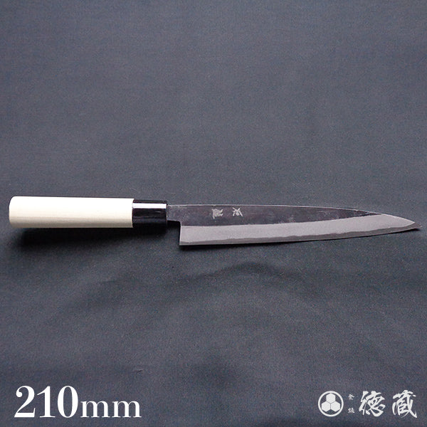 Carbon Blue Steel No. 2 Black Finish Sujibiki Knife (Slicer) Magnolia Handle