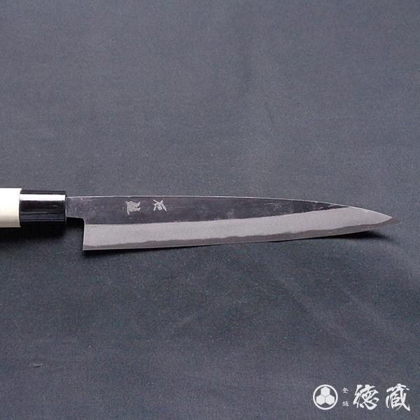 Carbon Blue Steel No. 2 Black Finish Sujibiki Knife (Slicer) Magnolia Handle