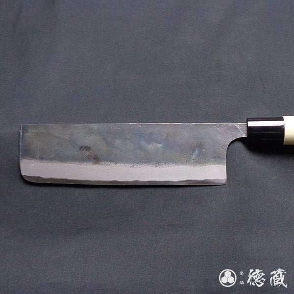 Carbon White Steel No. 1 Black Finish Nakiri Knife Magnolia Handle