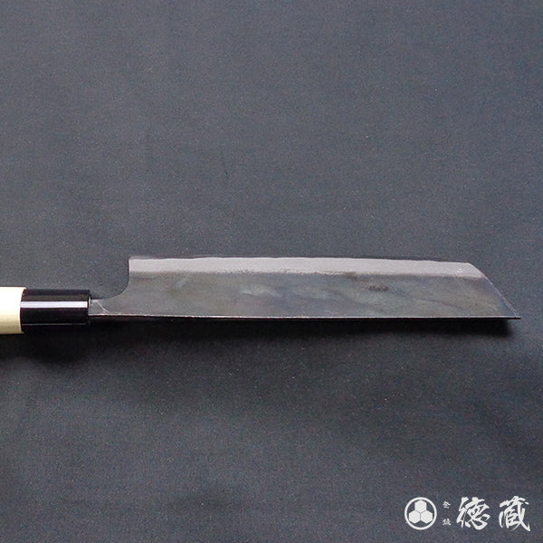 Carbon White Steel No. 1 Black Finish Nakiri Knife Magnolia Handle