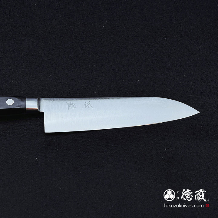 Stainless VG1 Santoku Knife Black Handle