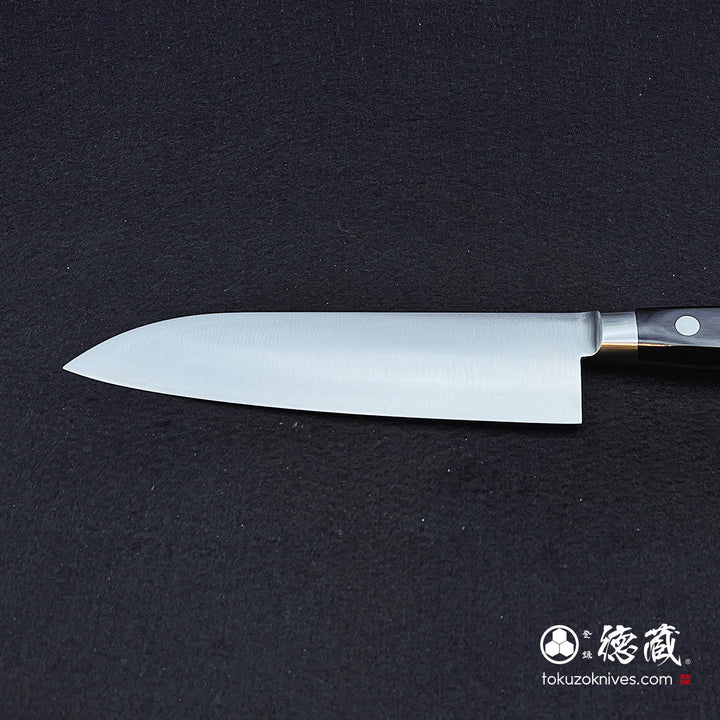 Stainless VG1 Santoku Knife Black Handle