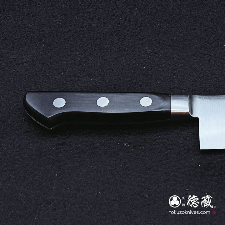 Stainless VG1 Santoku Knife Black Handle