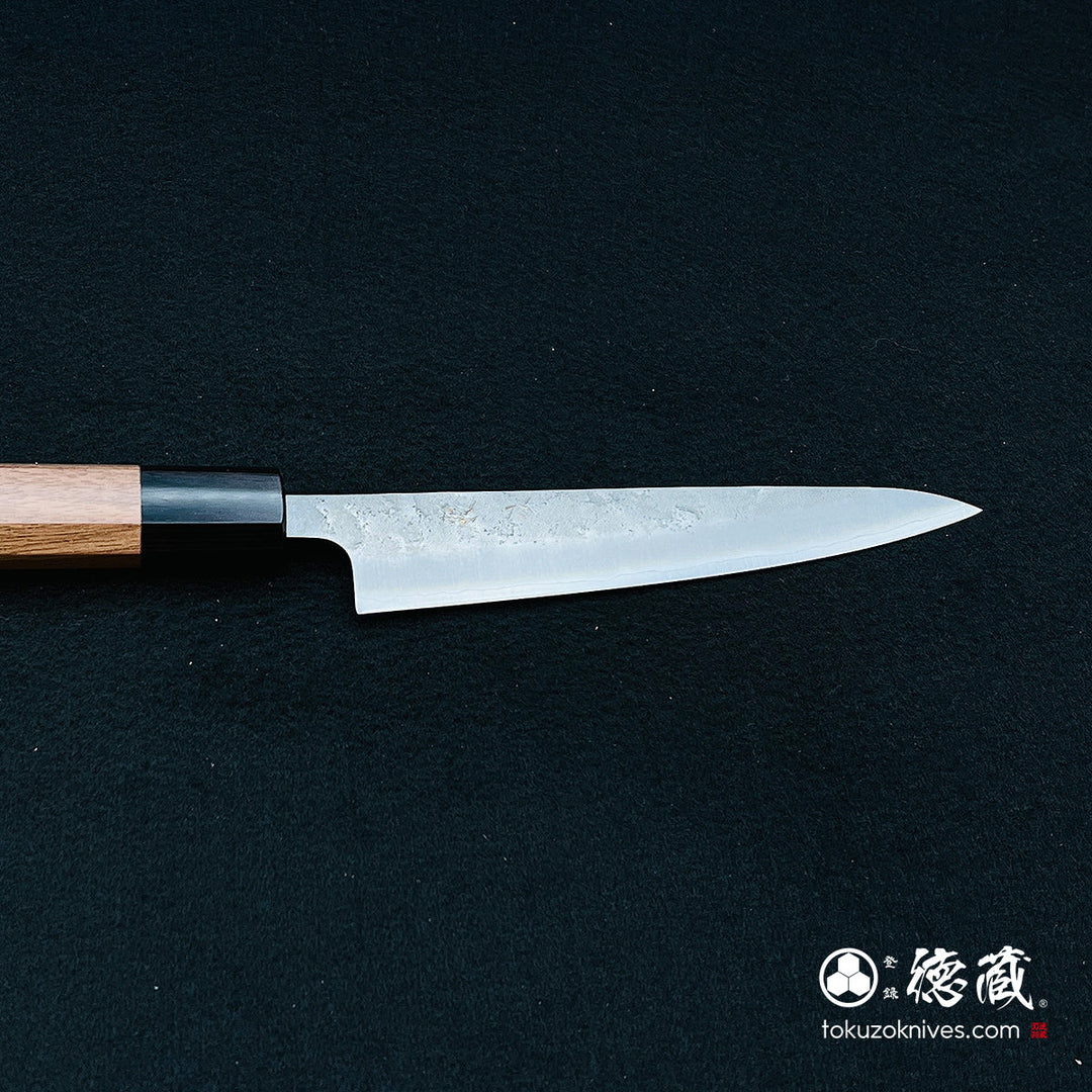 Stainless Silver Steel No. 3 Pearskin Finish Petty / Paring Knife  Walnut Octagonal Handle