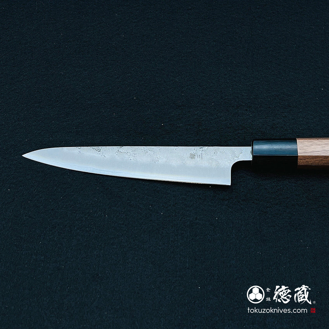 Stainless Silver Steel No. 3 Pearskin Finish Petty / Paring Knife  Walnut Octagonal Handle