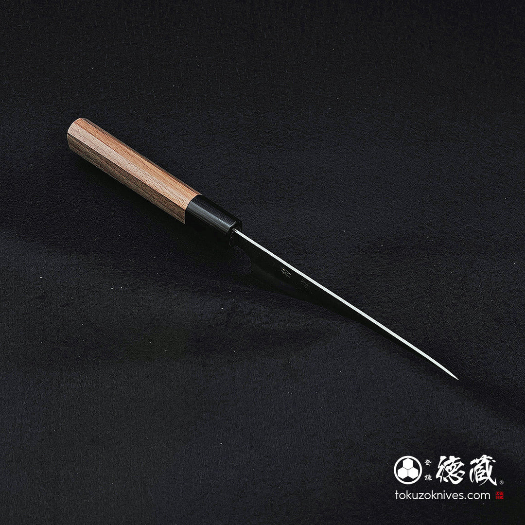 Stainless Silver Steel No. 3 Pearskin Finish Petty / Paring Knife  Walnut Octagonal Handle