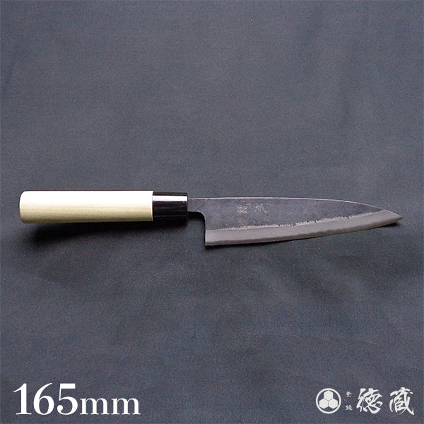 Carbon Blue Steel No. 2 Black Finish Sabaki Knife Magnolia Handle