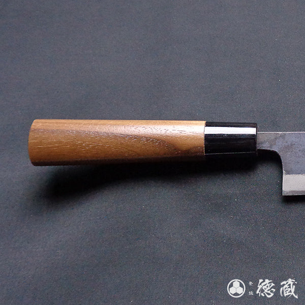 Carbon Blue Steel No. 2 Black Finish Sabaki Knife Walnut Handle