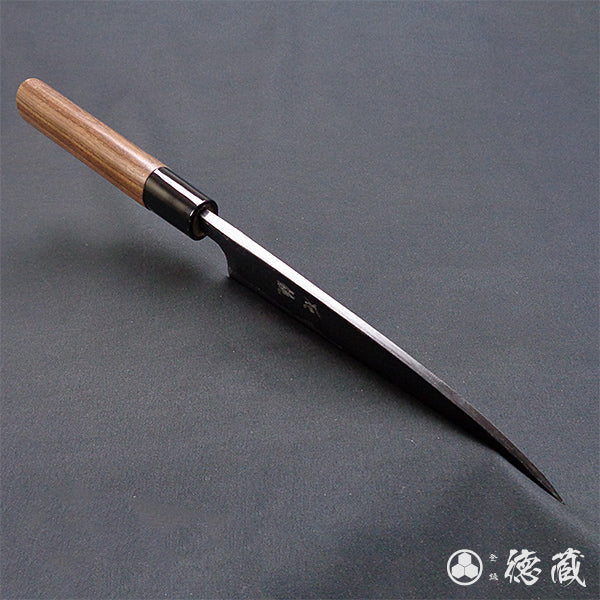 Carbon Blue Steel No. 1 Black Finish Sabaki Knife Walnut Handle