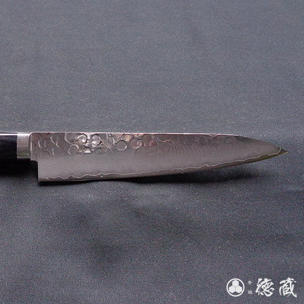 Stainless VG1 Hammered Finish Petty / Paring Knife Black Handle