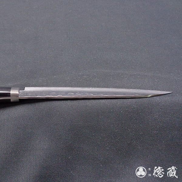 Stainless VG1 Hammered Finish Petty / Paring Knife Black Handle