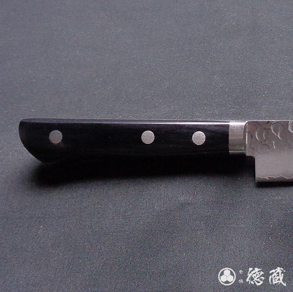 Stainless VG1 Hammered Finish Petty / Paring Knife Black Handle