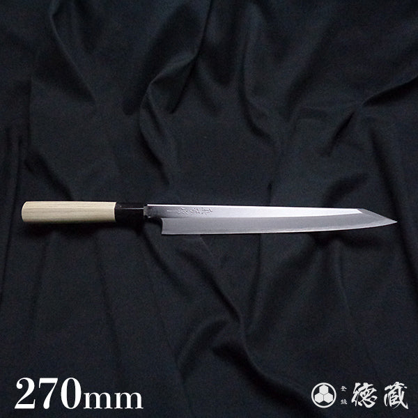 Tadokoro Hamono by Makoto Carbon White Steel No. 2 Kandokoro Yanagiba Knife