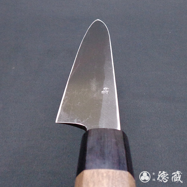 Carbon Blue Steel No. 2 Polished Finish Yanagiba Knife Walnut Octagonal Handle