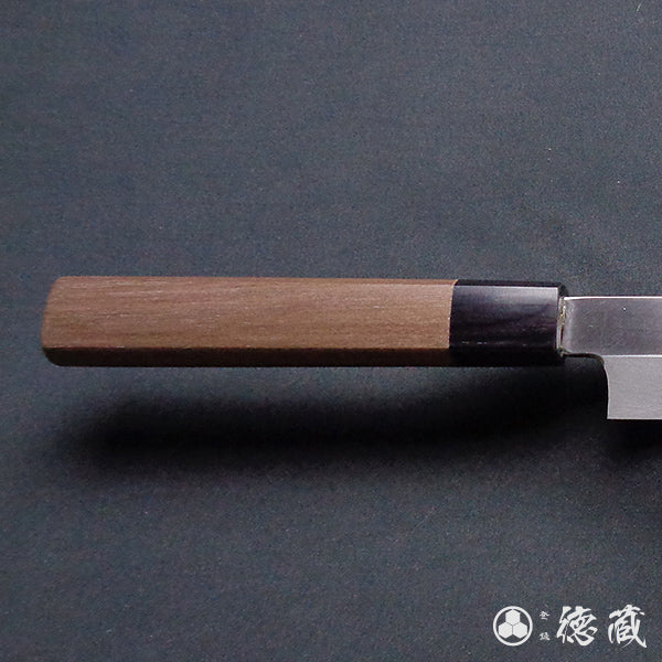 Carbon Blue Steel No. 2 Polished Finish Yanagiba Knife Walnut Octagonal Handle