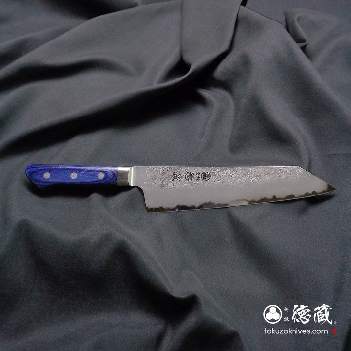 Carbon Blue Steel No. 2 Kiritsuke Knife Blue Handle