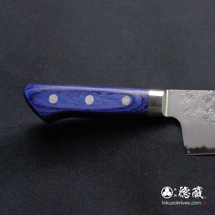 Carbon Blue Steel No. 2 Kiritsuke Knife Blue Handle