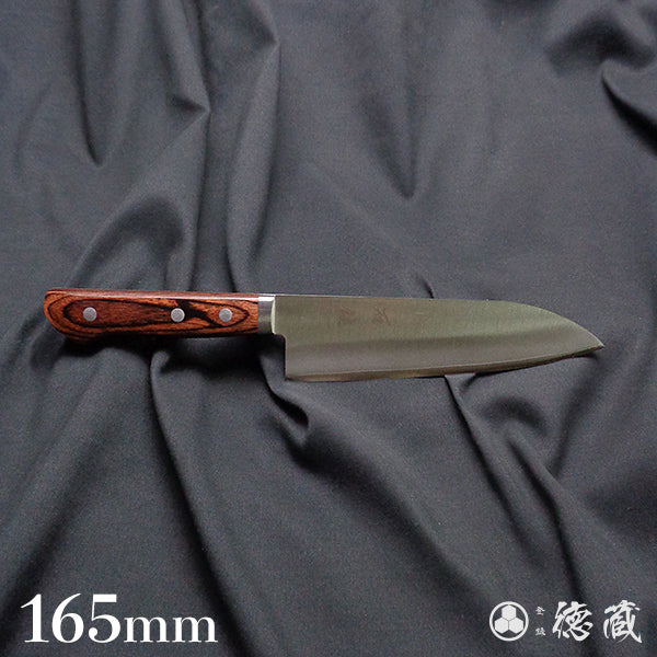 Stainless VG1 Santoku Knife Mahogany Handle