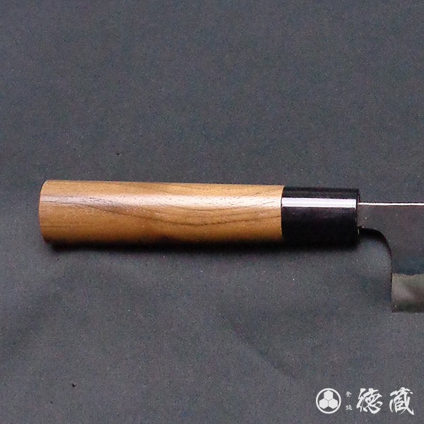 Carbon Blue Steel No. 2 Black Finish Iyo-Style Funayuki Knife Walnut Handle