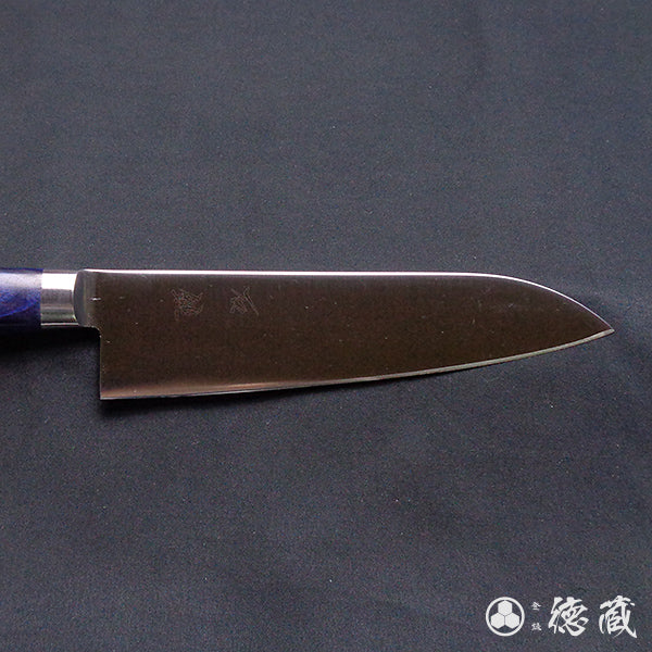 Stainless AUS8 Santoku Knife Blue Handle