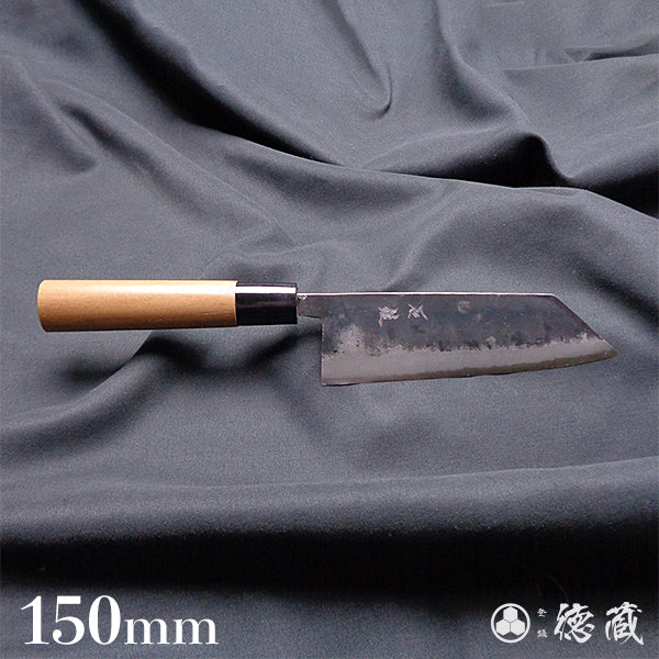 Carbon Blue Steel No. 2 Black Finish Bunka Knife Walnut Handle