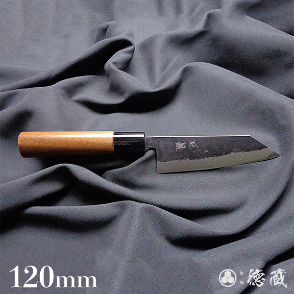 Carbon Blue Steel No. 2 Black Finish Bunka Knife Walnut Handle