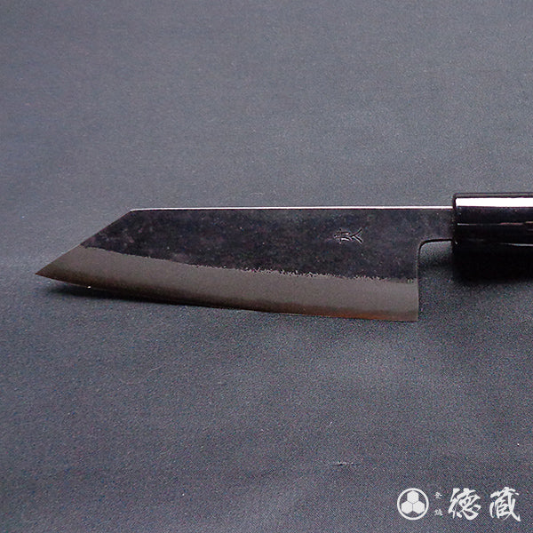Carbon Blue Steel No. 2 Black Finish Bunka Knife Walnut Handle