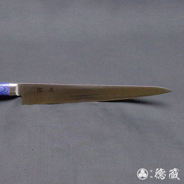 Stainless AUS8 Polished Finish Sujibiki Knife (Slicer) Blue Handle