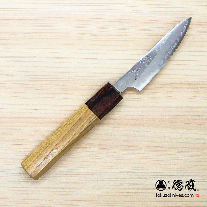 Carbon White Steel No. 1 Petty / Paring Knife Keyaki Octagonal Handle