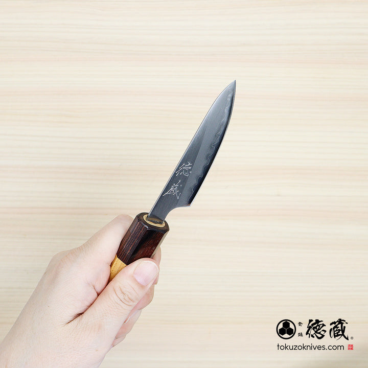 Carbon White Steel No. 1 Petty / Paring Knife Keyaki Octagonal Handle