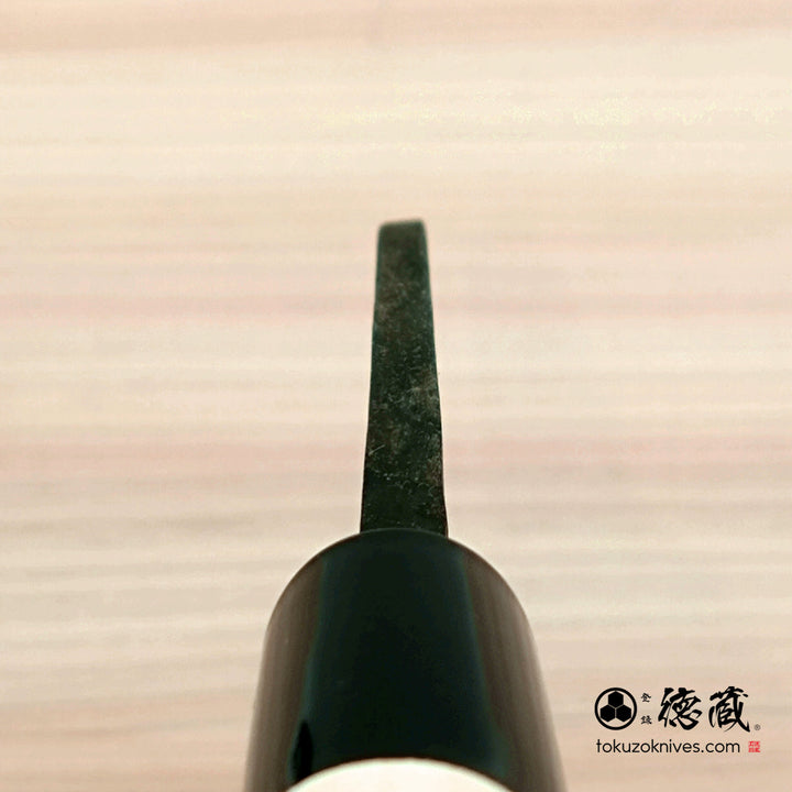 Carbon White Steel No. 2 Black Finish Deba Knife (Fish Knife) Magnolia Handle