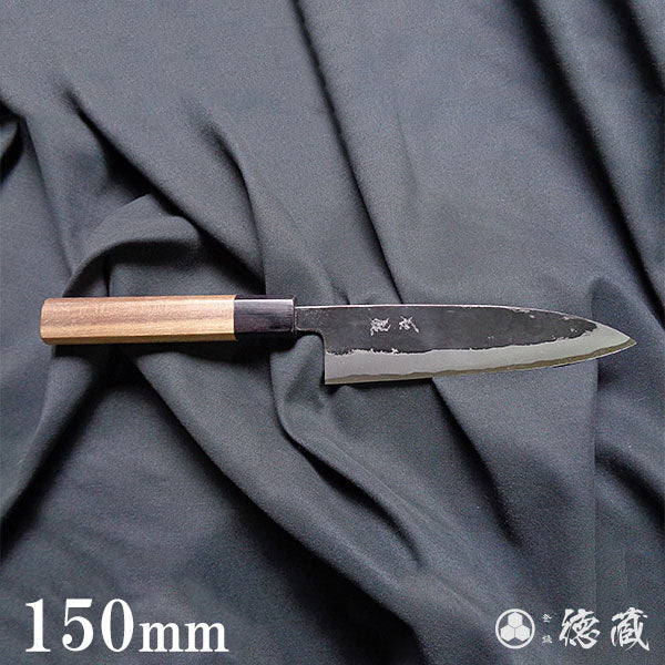 Carbon Aogami Super  Black Finish Sabaki Knife Walnut Octagonal Handle