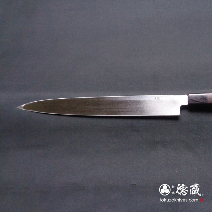 Carbon Blue Steel No. 2 Yanagiba Knife Rosewood Octagonal Handle
