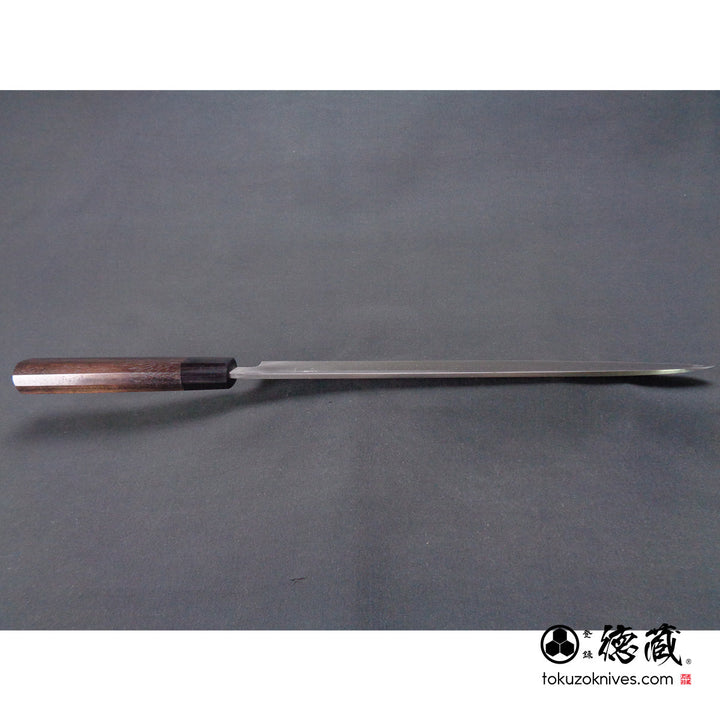 Carbon Blue Steel No. 2 Yanagiba Knife Rosewood Octagonal Handle