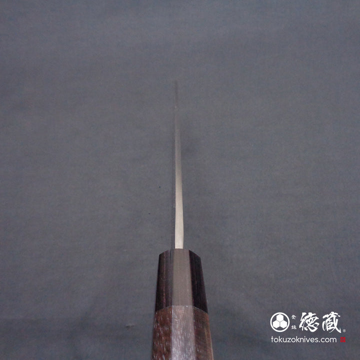 Carbon Blue Steel No. 2 Yanagiba Knife Rosewood Octagonal Handle