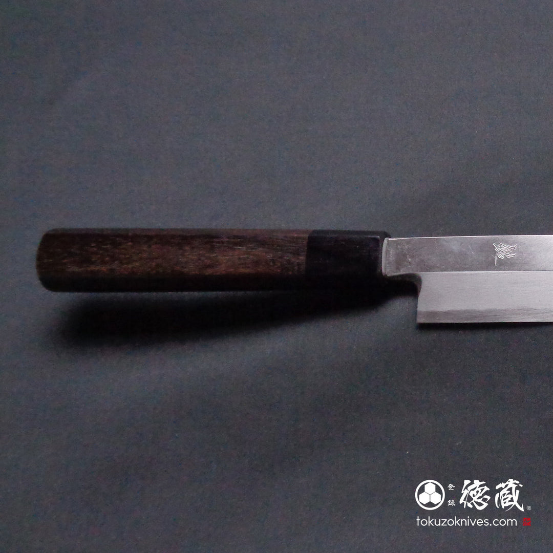 Carbon Blue Steel No. 2 Yanagiba Knife Rosewood Octagonal Handle