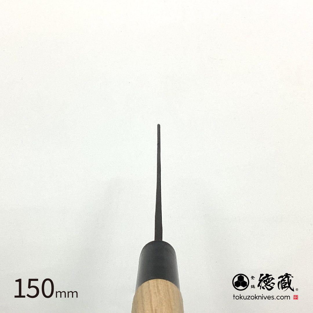 Tokuzo Carbon White Steel No. 2 Black Finish Kiritsuke Knife Sakura Handle