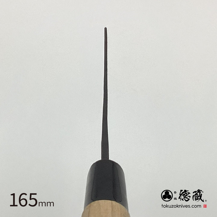 Tokuzo Carbon White Steel No. 2 Black Finish Kiritsuke Knife Sakura Handle