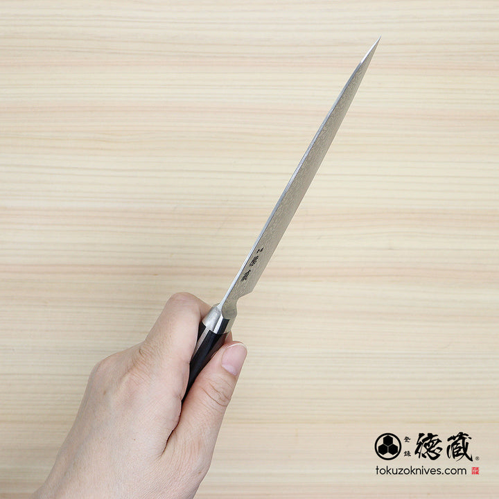 Stainless VG10 Damascus Steel Petty / Paring Knife Black Handle