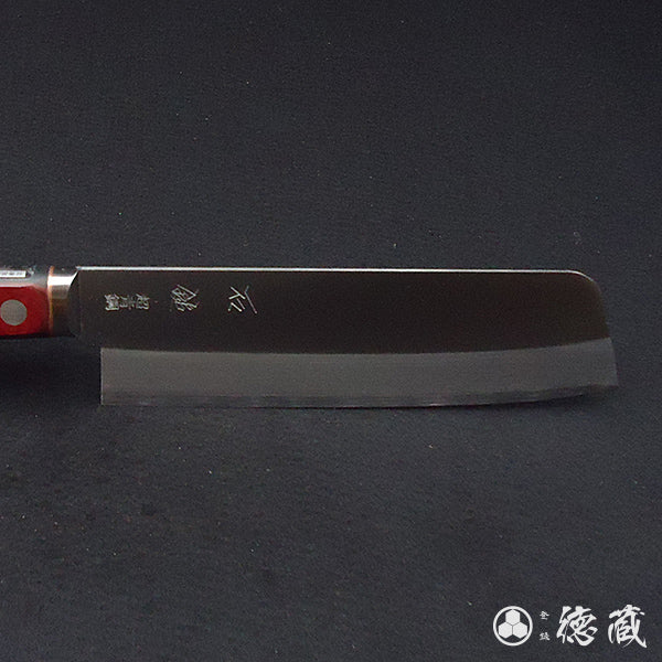 Carbon Aogami Super  Nakiri Knife Red Black Handle